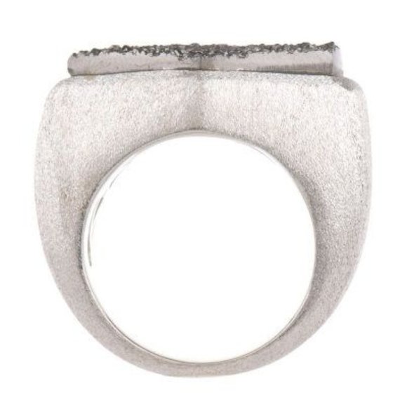 Arte d'Argento Sterling Drusy Quartz Ring 8 QVC - Picture 3 of 9